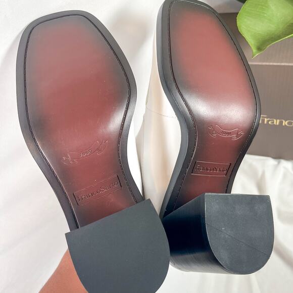 Franco Sarto Preston Chunky Heel Lace-Up Oxford White Gloss 39 - Picture 6 of 11